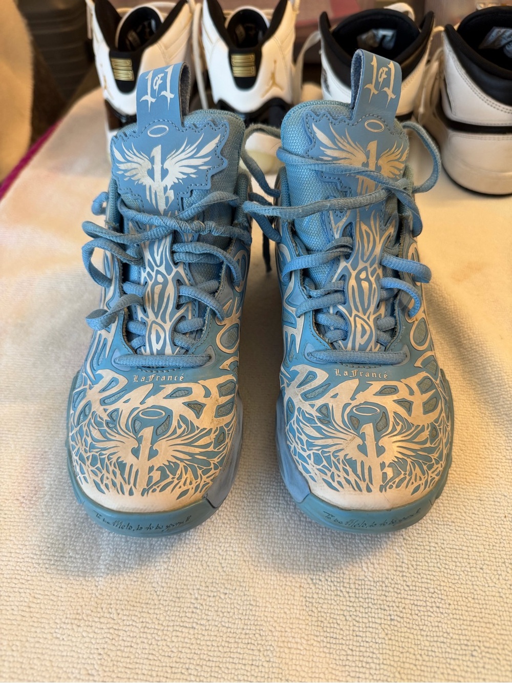 PUMA x LAMELO BALL MB.04 LaFrancé -Kids Blue Graphic Basketball Shoes